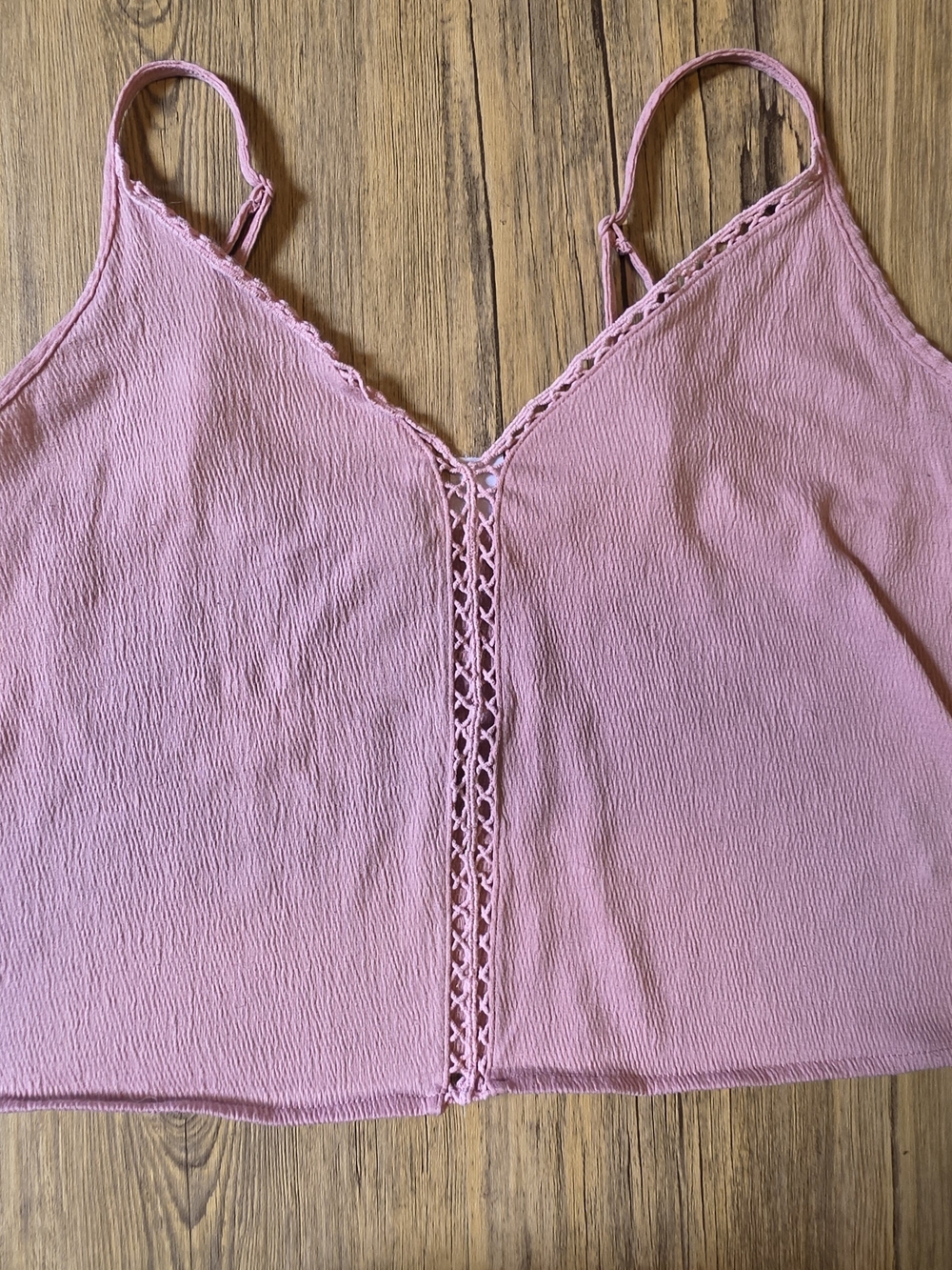 H&M Pink Crochet-Trim Camisole